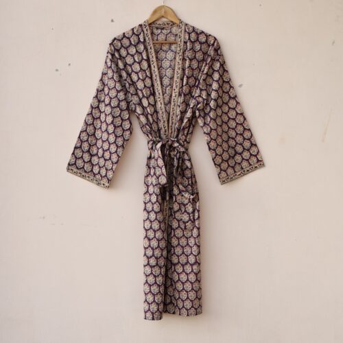 Block printed Brown Beach Cover-up