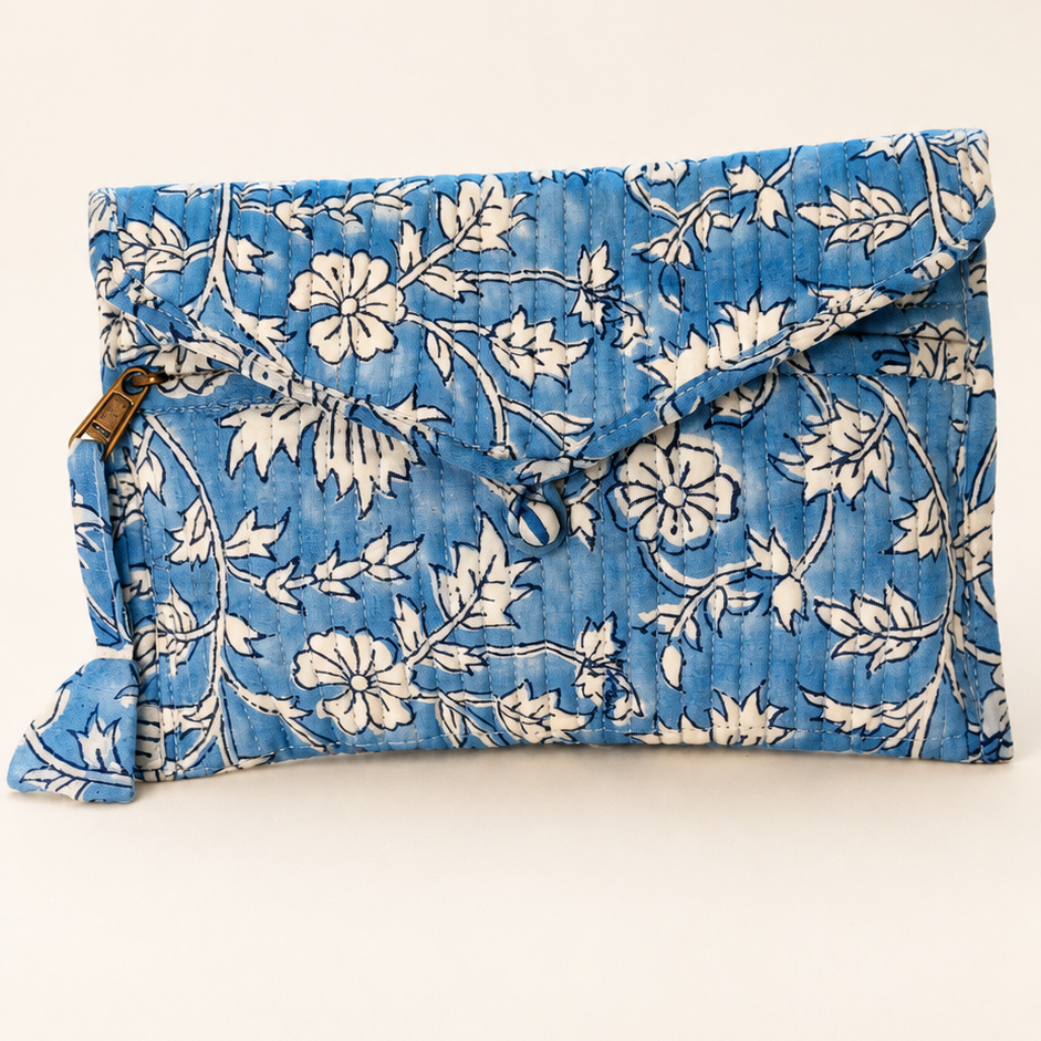 Blue Floral Wallet