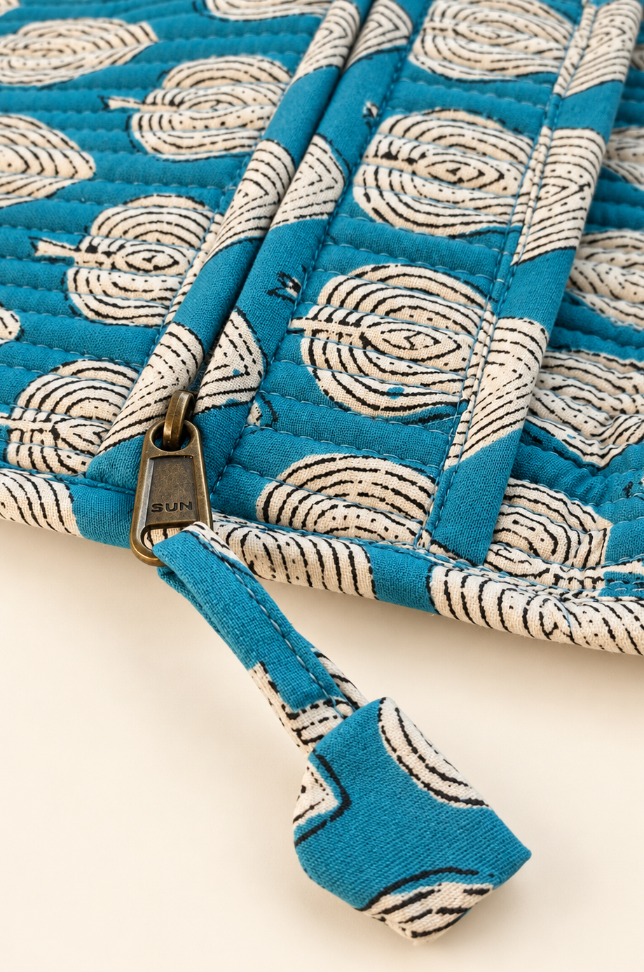 Blue leaf print wallet
