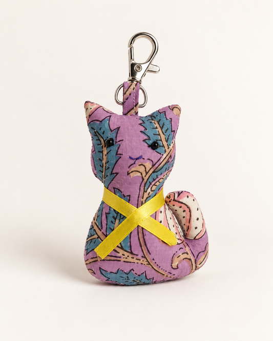 Fabric Cat Bag Charm
