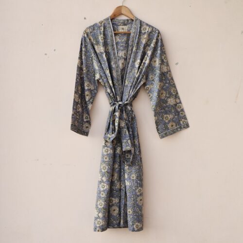 Floral Block-Printed Beach Cover-up