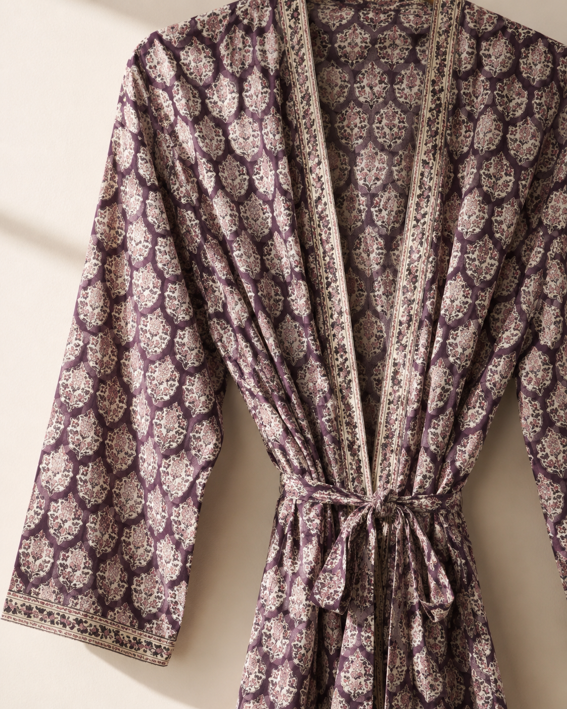 Block printed Brown Beach Cover-up