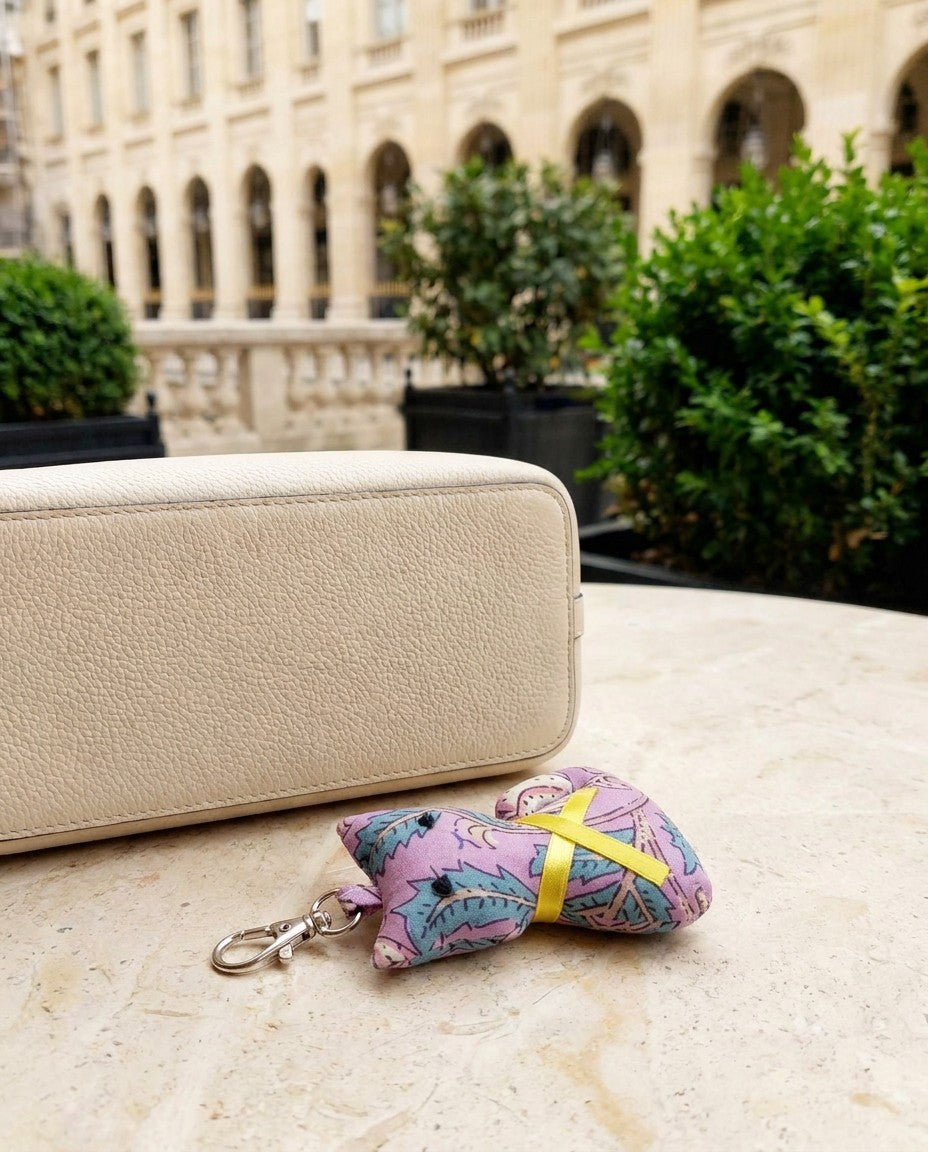 Resha Loom Fabric Cat Bag Charm Accessory